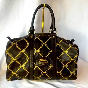 ✨Rare Vintage Longchamp Horsebit Leather Boston Bag✨